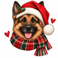Personalized Dog Breed Christmas Sweatshirt, Custom Santa Dog Portrait with 50+ Breed Choices, Holiday Gift for Dog Moms – German Shepherd