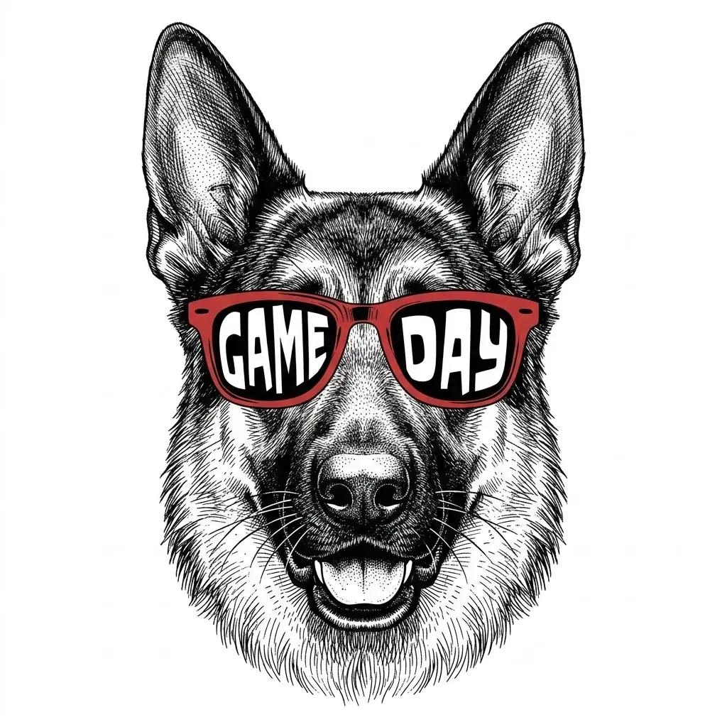 Personalized Dog Breed Game Day Sweatshirt, Custom Choose Your Dog, Football Pet Lover Gift for Dog Mom Dad Fall Sports Fans – German Shepherd