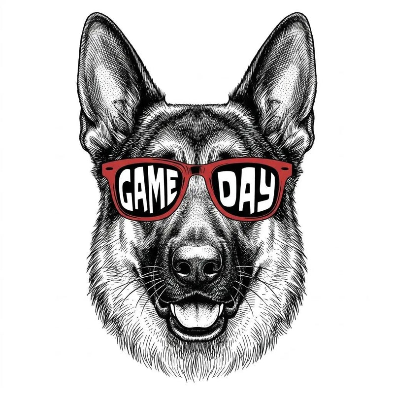 Personalized Dog Breed Game Day Sweatshirt, Custom Choose Your Dog, Football Pet Lover Gift for Dog Mom Dad Fall Sports Fans – German Shepherd