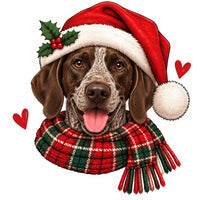 Personalized Dog Breed Christmas Sweatshirt, Custom Choose from 50+ Breeds, Festive Santa Dog Portrait for Dog Mom, Holiday Dog Lover Gift – German Shorthaired
