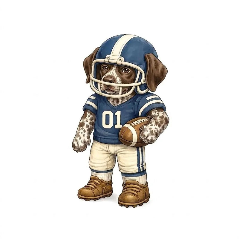 Personalized Dog Breed Football Sweatshirt, Custom Choose Your Dog Player, Game Day Dog Mom Dad Gift for Pet Lovers and Sports Fans – German Shorthaired