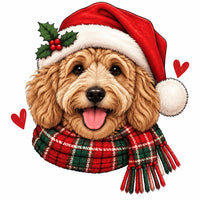 Personalized Dog Breed Christmas Sweatshirt, Custom Choose from 50+ Breeds, Festive Santa Dog Portrait for Dog Mom, Holiday Dog Lover Gift – Golden Doodle