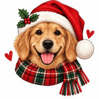 Personalized Dog Breed Christmas Sweatshirt, Custom Choose from 50+ Breeds, Festive Santa Dog Portrait for Dog Mom, Holiday Dog Lover Gift – Golden Retriever