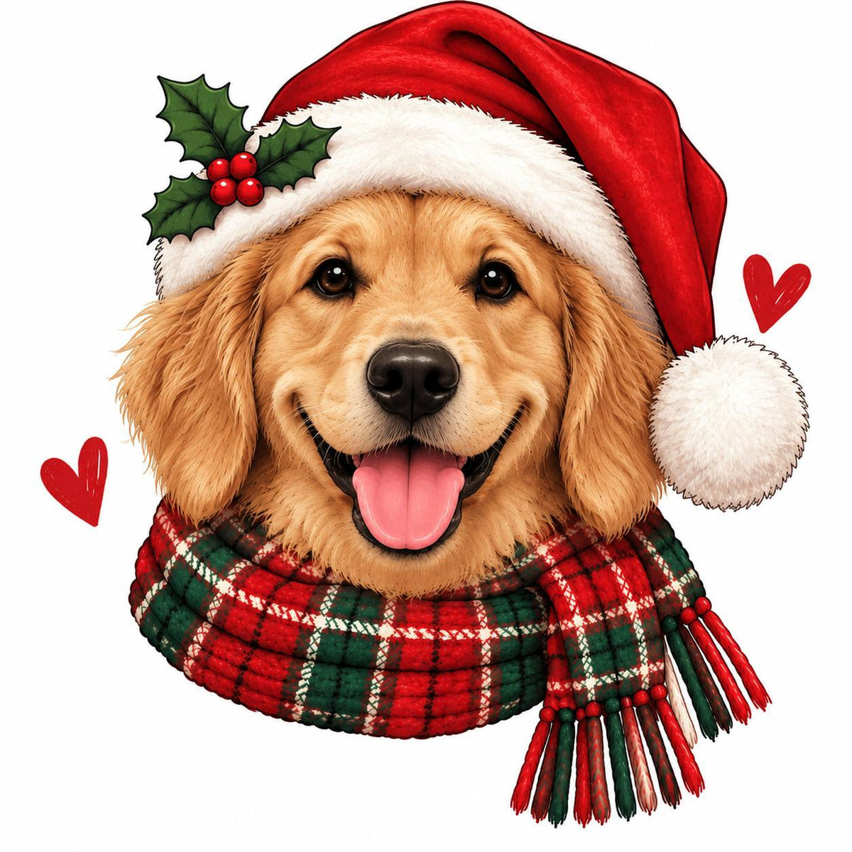 Personalized Dog Breed Christmas Sweatshirt, Custom Choose from 50+ Breeds, Festive Santa Dog Portrait for Dog Mom, Holiday Dog Lover Gift – Golden Retriever