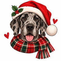 Personalized Dog Breed Christmas Sweatshirt, Custom Santa Dog Portrait with 50+ Breed Choices, Holiday Gift for Dog Moms – Great Dane