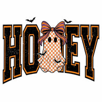 Custom Halloween Family Name Shirt, Personalized Mama Mimi Nana Gigi Auntie Grandma Ghost Bow Graphic Tee, Spooky Fall Gift – HONEY