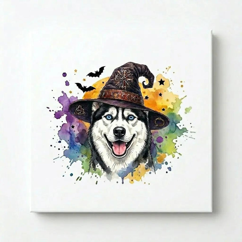 Personalized Halloween Dog Breed T-Shirt, Custom Choose Your Breed Witch Dog Graphic, Cute Spooky Dog Mom Pet Lover Gift – Husky