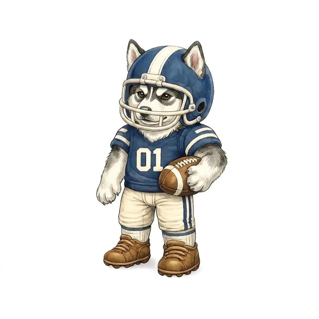 Personalized Dog Breed Football Sweatshirt, Custom Choose Your Dog Player, Game Day Dog Mom Dad Gift for Pet Lovers and Sports Fans – Husky