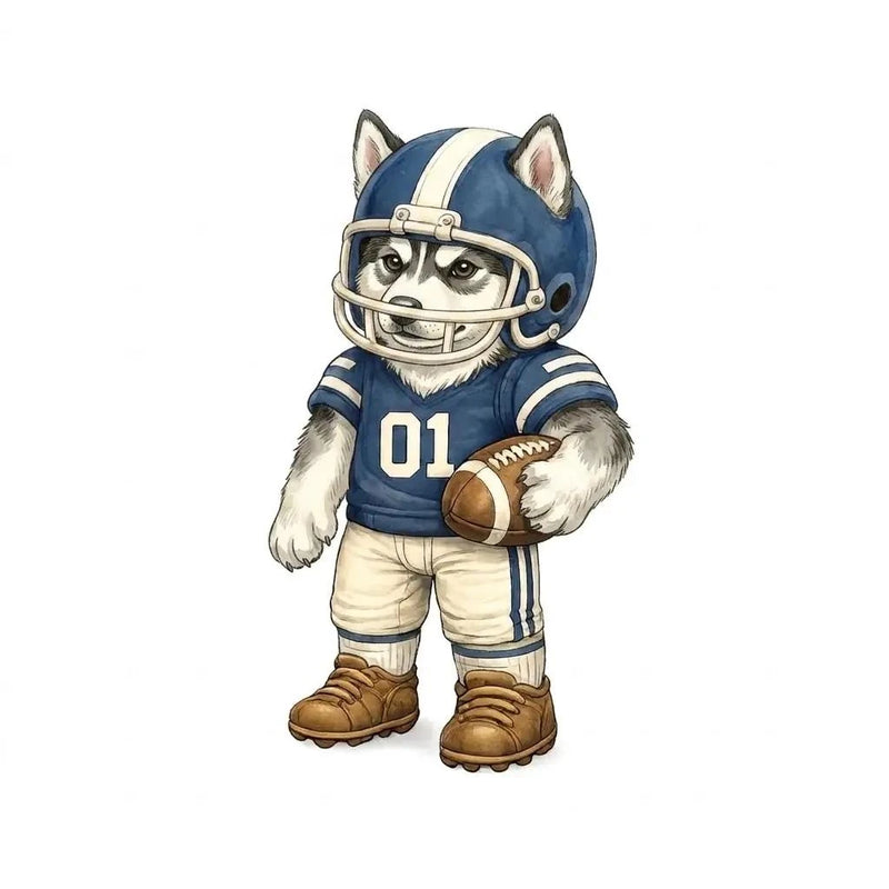 Personalized Dog Breed Football Sweatshirt, Custom Choose Your Dog Player, Game Day Dog Mom Dad Gift for Pet Lovers and Sports Fans – Husky
