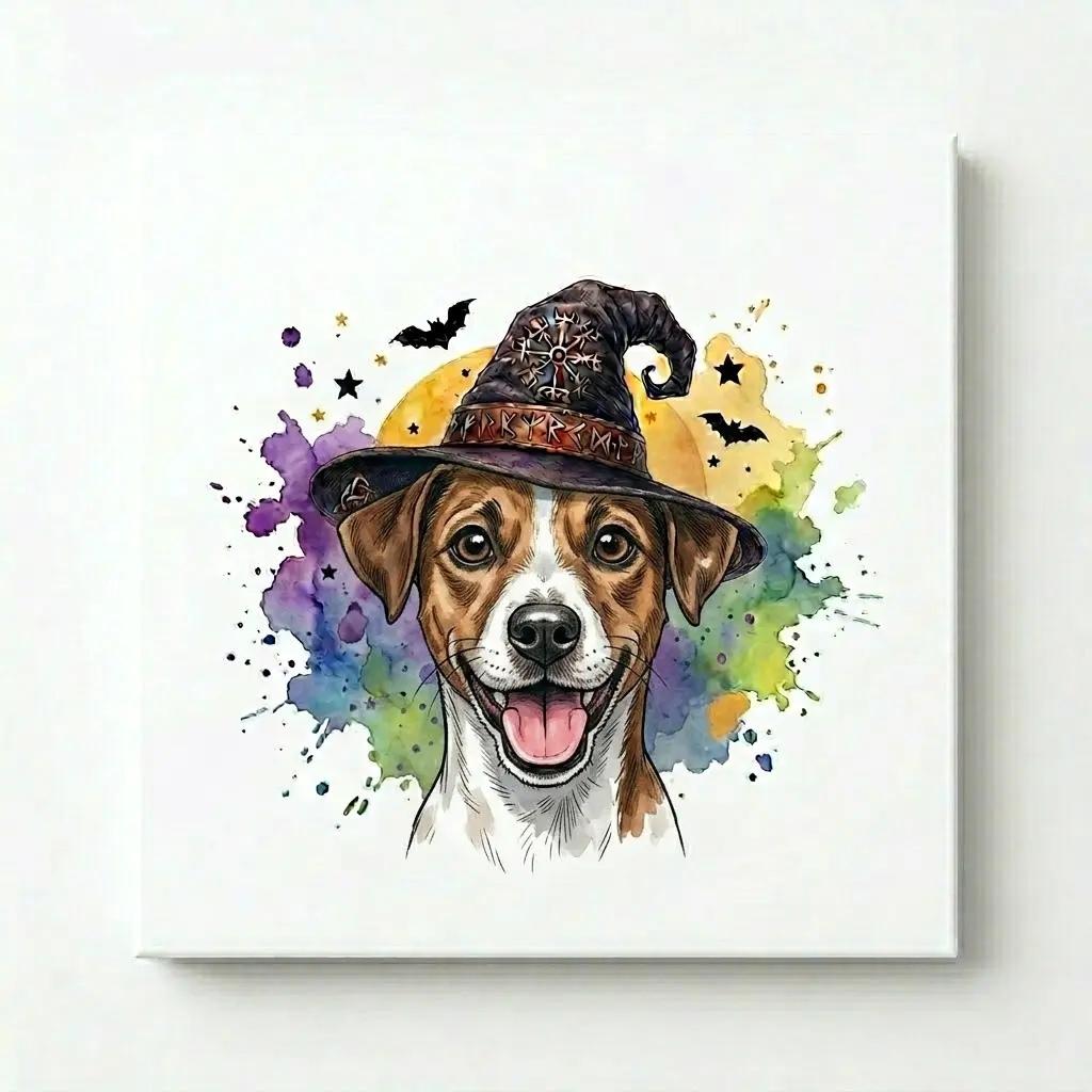 Custom Witch Dog Breed Halloween T-Shirt, Spooky Dog Mom Graphic Tee, Fall Pet Lover Costume Apparel – Jack Russell