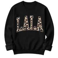 Personalized Grandma Sweatshirt Custom Leopard Nickname Gigi Mimi Nana Mama Mother's Day Family Matching Gift Women Leopard Varsity – LALA