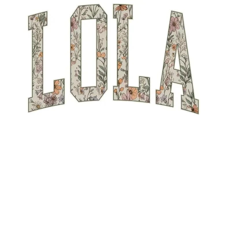 Personalized Grandma Sweatshirt Floral Varsity Grandma Nickname Custom Name Mother's Day Gift Women Cottage Floral Style – LOLA