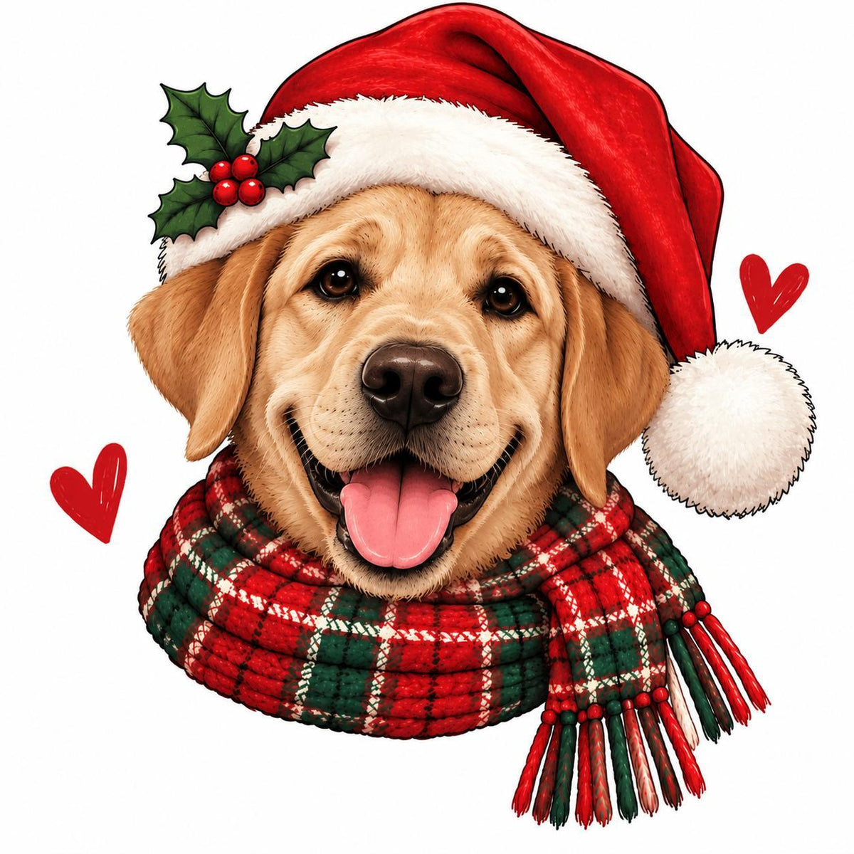 Personalized Dog Breed Christmas Sweatshirt, Custom Santa Dog Portrait with 50+ Breed Choices, Holiday Gift for Dog Moms – Labrador Retriever