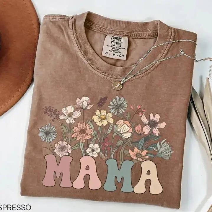 Custom Grandma Wildflower Shirt, Personalized Family Title Tee, Nana Mama Gigi Mimi Grammy Nonna Mother's Day Gift – MAMA