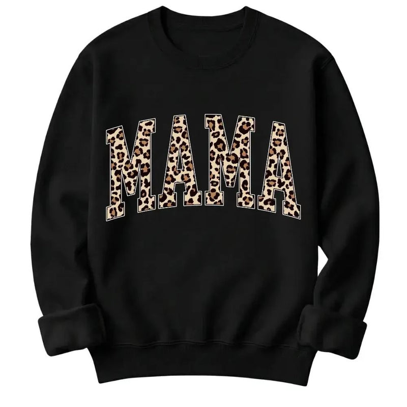 Personalized Grandma Sweatshirt Custom Leopard Nickname Gigi Mimi Nana Mama Mother's Day Family Matching Gift Women Leopard Varsity – MAMA