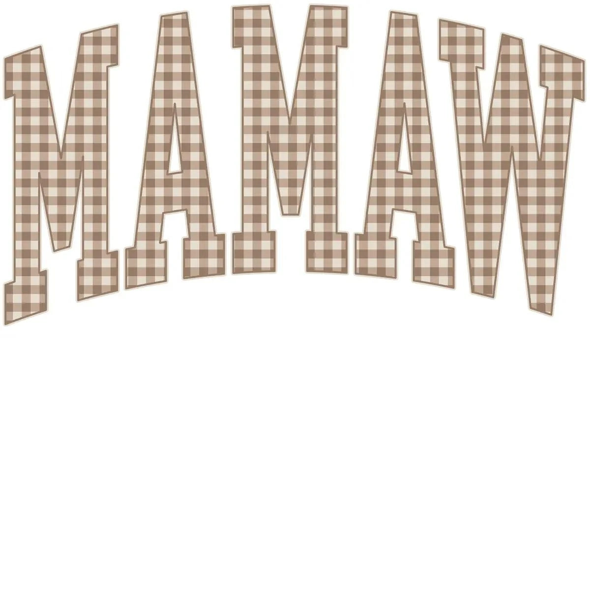 Personalized Grandma Sweatshirt Vintage Gingham Varsity – MAMAW