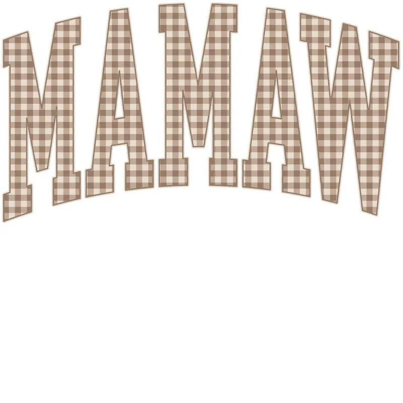 Personalized Grandma Sweatshirt Vintage Gingham Varsity – MAMAW