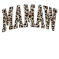 Personalized Mama Sweatshirt, Leopard Print Varsity – MAMAW