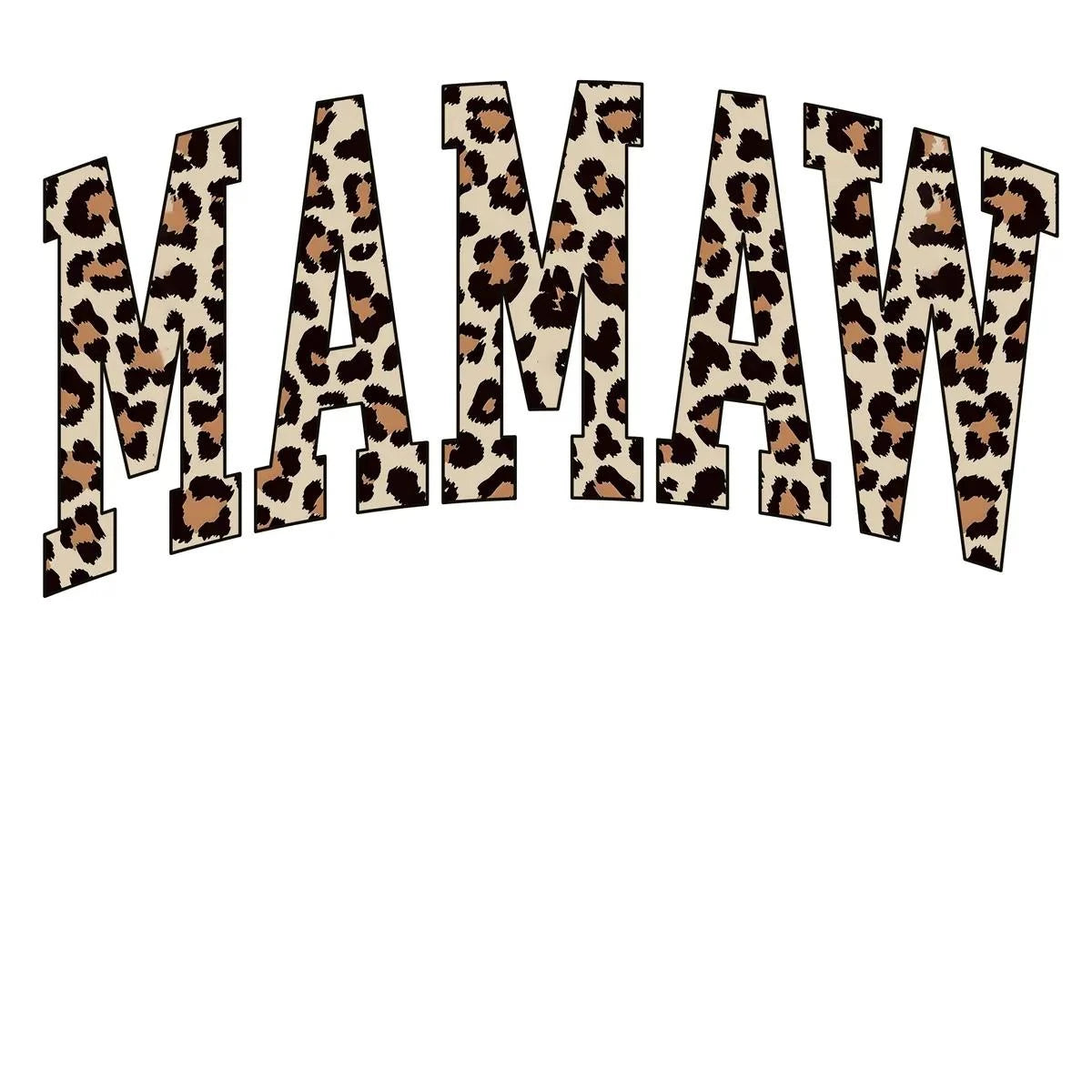Personalized Mama Sweatshirt, Leopard Print Varsity – MAMAW