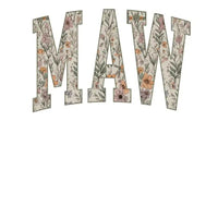 Personalized Grandma Sweatshirt Floral Varsity Grandma Nickname Custom Name Mother's Day Gift Women Cottage Floral Style – MAW