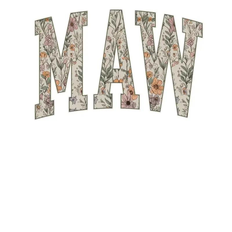 Personalized Grandma Sweatshirt Floral Varsity Grandma Nickname Custom Name Mother's Day Gift Women Cottage Floral Style – MAW