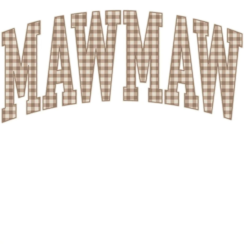 Personalized Grandma Sweatshirt Vintage Gingham Varsity – MAWMAW