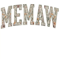 Personalized Grandma Sweatshirt Floral Varsity Grandma Nickname Custom Name Mother's Day Gift Women Cottage Floral Style – MEMAW
