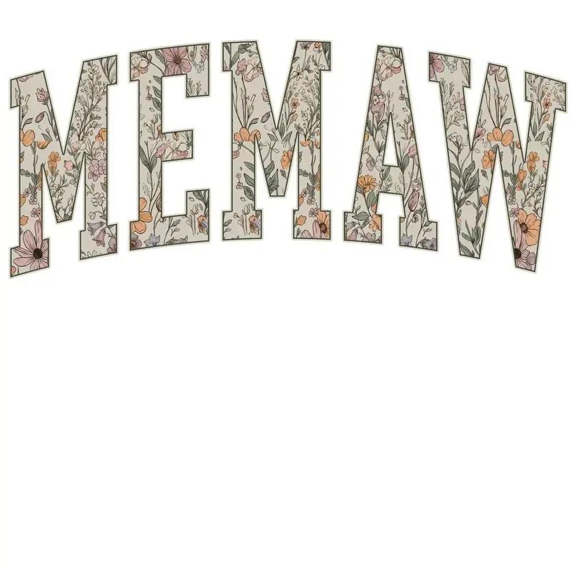 Personalized Grandma Sweatshirt Floral Varsity Grandma Nickname Custom Name Mother's Day Gift Women Cottage Floral Style – MEMAW