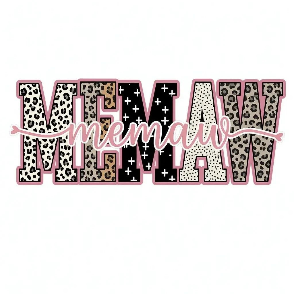 Personalized Grandma Sweatshirt With Leopard Nickname – MEMAW