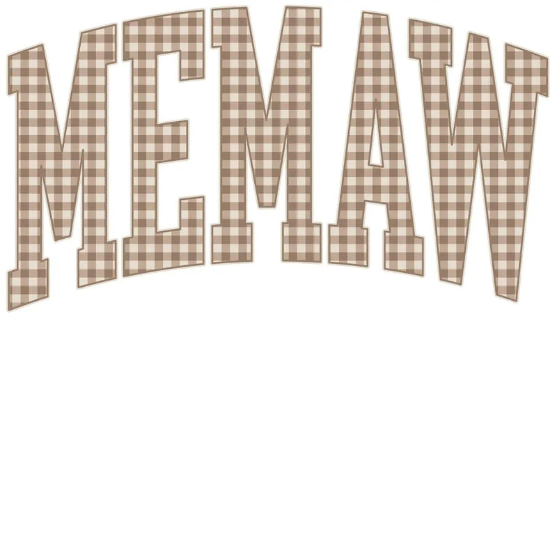 Personalized Grandma Sweatshirt Vintage Gingham Varsity – MEMAW