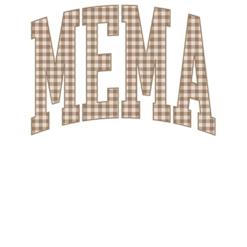 Personalized Grandma Sweatshirt Vintage Gingham Varsity – MEMA