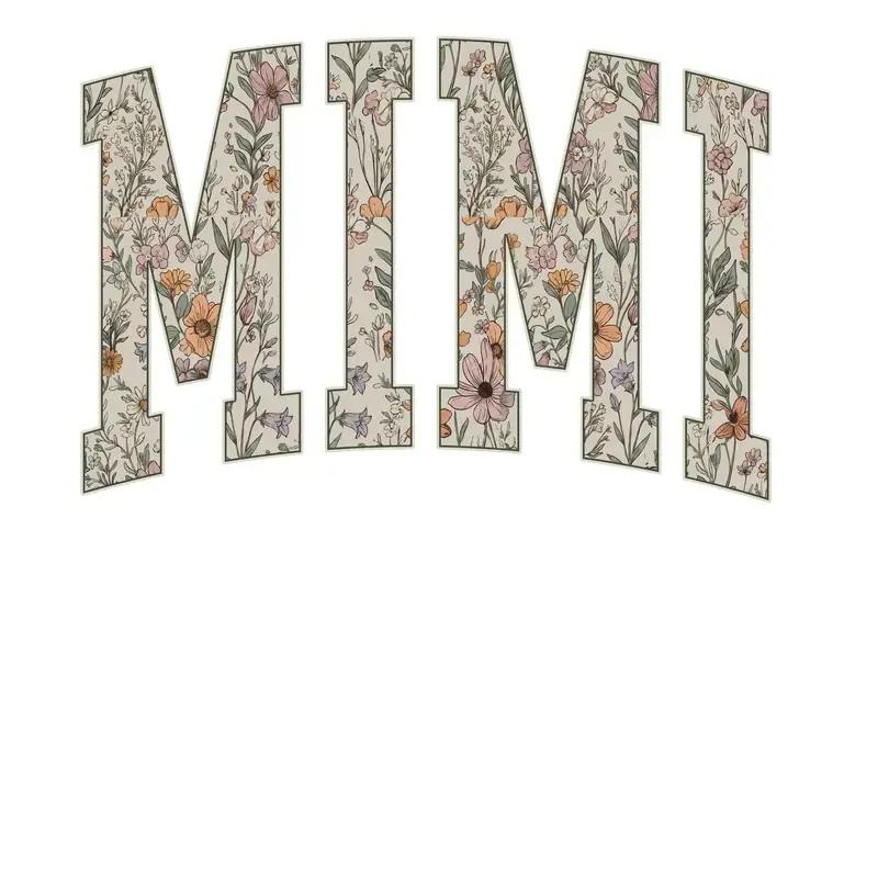 Personalized Grandma Sweatshirt Floral Varsity Grandma Nickname Custom Name Mother's Day Gift Women Cottage Floral Style – MIMI