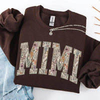 Personalized Grandma Sweatshirt, Floral Grandma Nana Mimi Gigi Auntie Mama Custom Name, Grandparent Christmas Gift for Women, Vintage Floral Varsity Style – MIMI