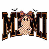 Custom Halloween Family Name Shirt, Personalized Mama Mimi Nana Gigi Auntie Grandma Ghost Bow Graphic Tee, Spooky Fall Gift – MIMI