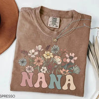 Custom Grandma Wildflower Shirt, Personalized Family Title Tee, Nana Mama Gigi Mimi Grammy Nonna Mother's Day Gift – NANA