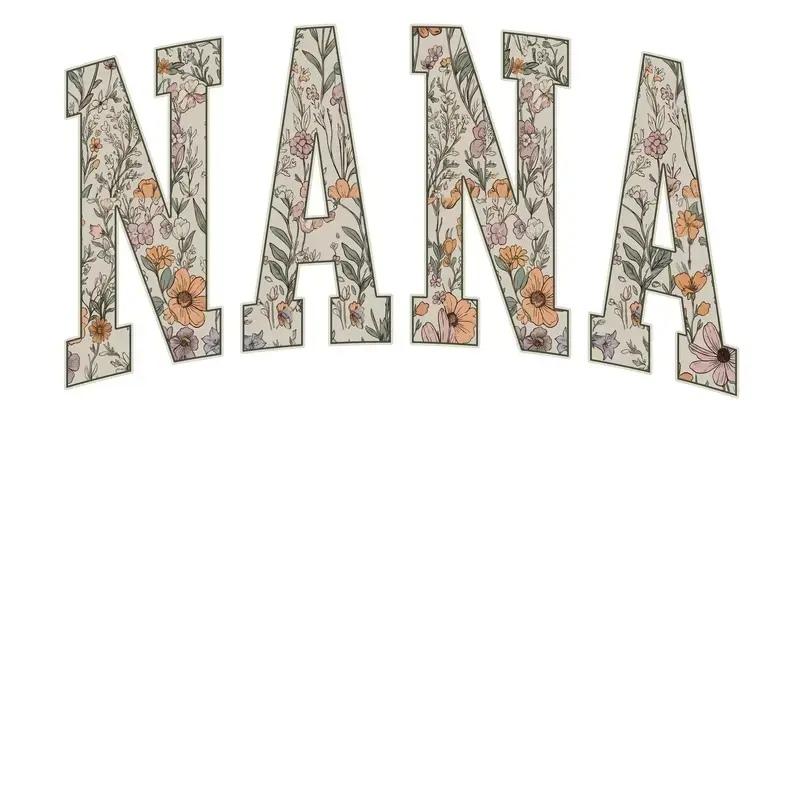 Personalized Grandma Sweatshirt Floral Varsity Grandma Nickname Custom Name Mother's Day Gift Women Cottage Floral Style – NANA