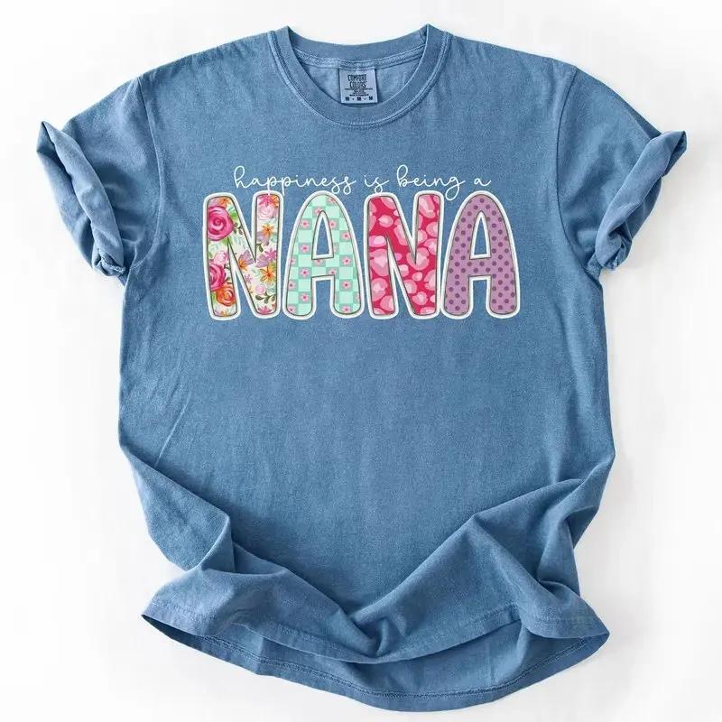 Personalized Mama Shirt, Custom Floral Family Title T-Shirt, Choose MAMA MIMI GIGI NANA HONEY GRANDMA, Mother's Day Gift – NANA