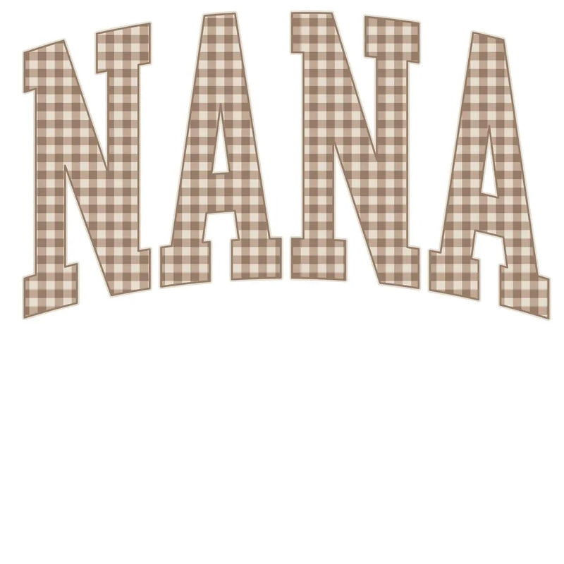 Personalized Grandma Sweatshirt Vintage Gingham Varsity – NANA