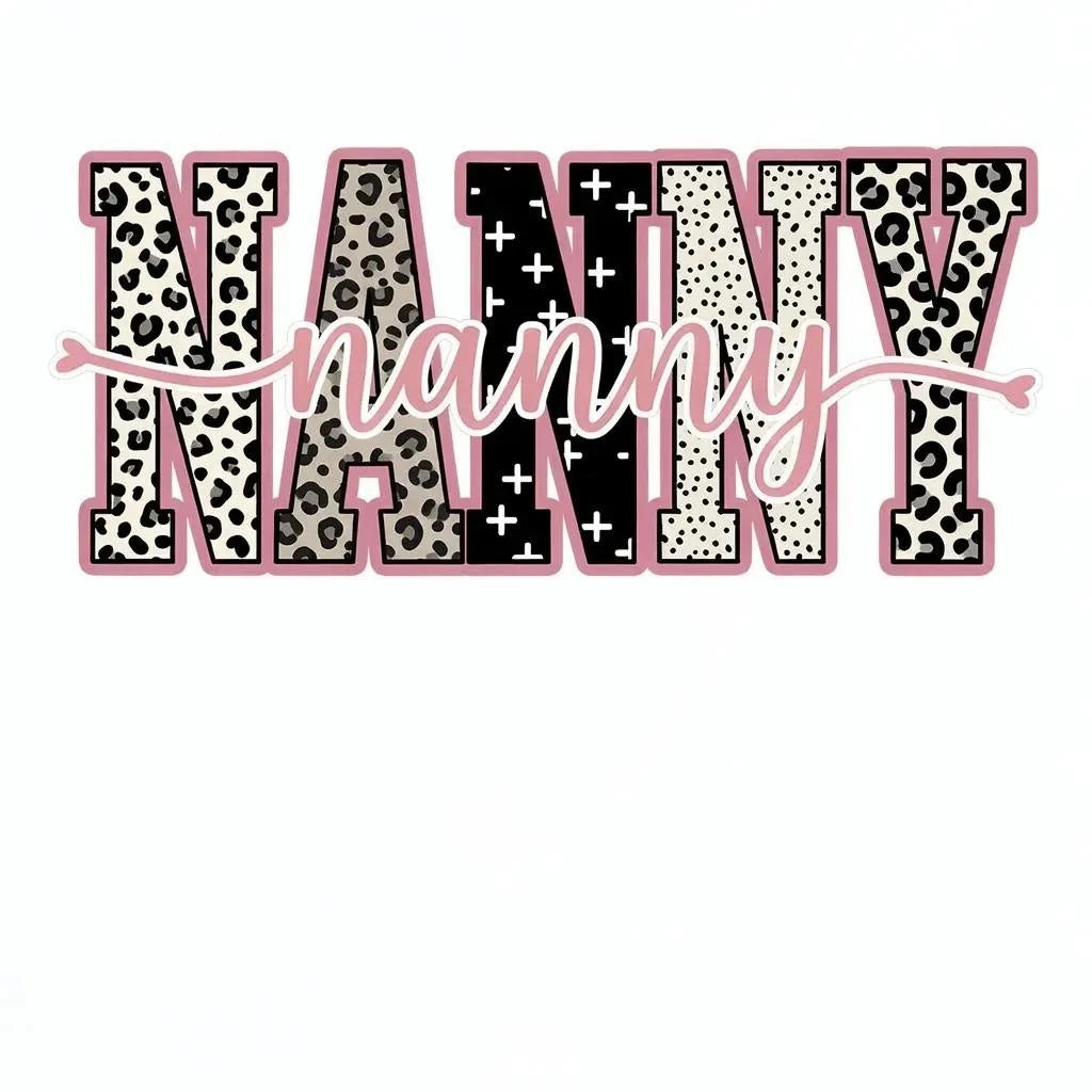 Personalized Grandma Sweatshirt With Leopard Nickname – NANNY