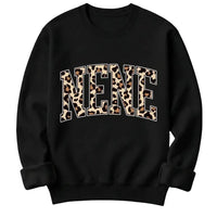 Personalized Grandma Sweatshirt Custom Leopard Nickname Gigi Mimi Nana Mama Mother's Day Family Matching Gift Women Leopard Varsity – NENE