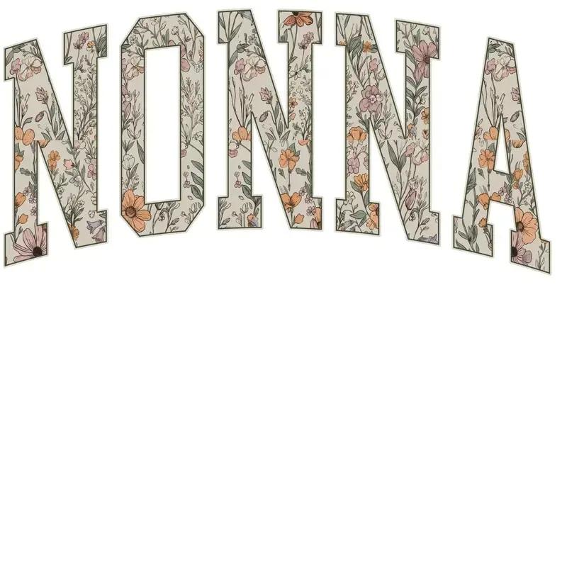 Personalized Grandma Sweatshirt Floral Varsity Grandma Nickname Custom Name Mother's Day Gift Women Cottage Floral Style – NONNA