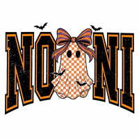 Custom Halloween Family Name Shirt, Personalized Mama Mimi Nana Gigi Auntie Grandma Ghost Bow Graphic Tee, Spooky Fall Gift – NONNI