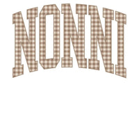 Personalized Grandma Sweatshirt Vintage Gingham Varsity – NONNI