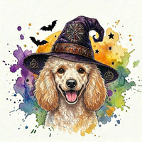 Custom Witch Dog Breed Halloween T-Shirt, Spooky Dog Mom Graphic Tee, Fall Pet Lover Costume Apparel – Poodle