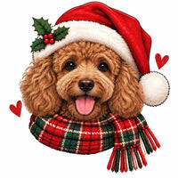 Personalized Dog Breed Christmas Sweatshirt, Custom Choose from 50+ Breeds, Festive Santa Dog Portrait for Dog Mom, Holiday Dog Lover Gift – Poodle