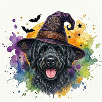 Personalized Halloween Dog Breed T-Shirt, Custom Choose Your Breed Witch Dog Graphic, Cute Spooky Dog Mom Pet Lover Gift – Portuguese Water