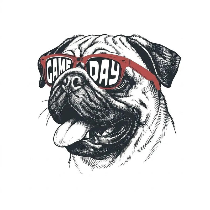 Personalized Dog Breed Game Day Sweatshirt, Custom Choose Your Dog, Football Pet Lover Gift for Dog Mom Dad Fall Sports Fans – Pug