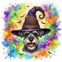 Custom Witch Dog Breed Halloween T-Shirt, Spooky Dog Mom Graphic Tee, Fall Pet Lover Costume Apparel – Schnauzer
