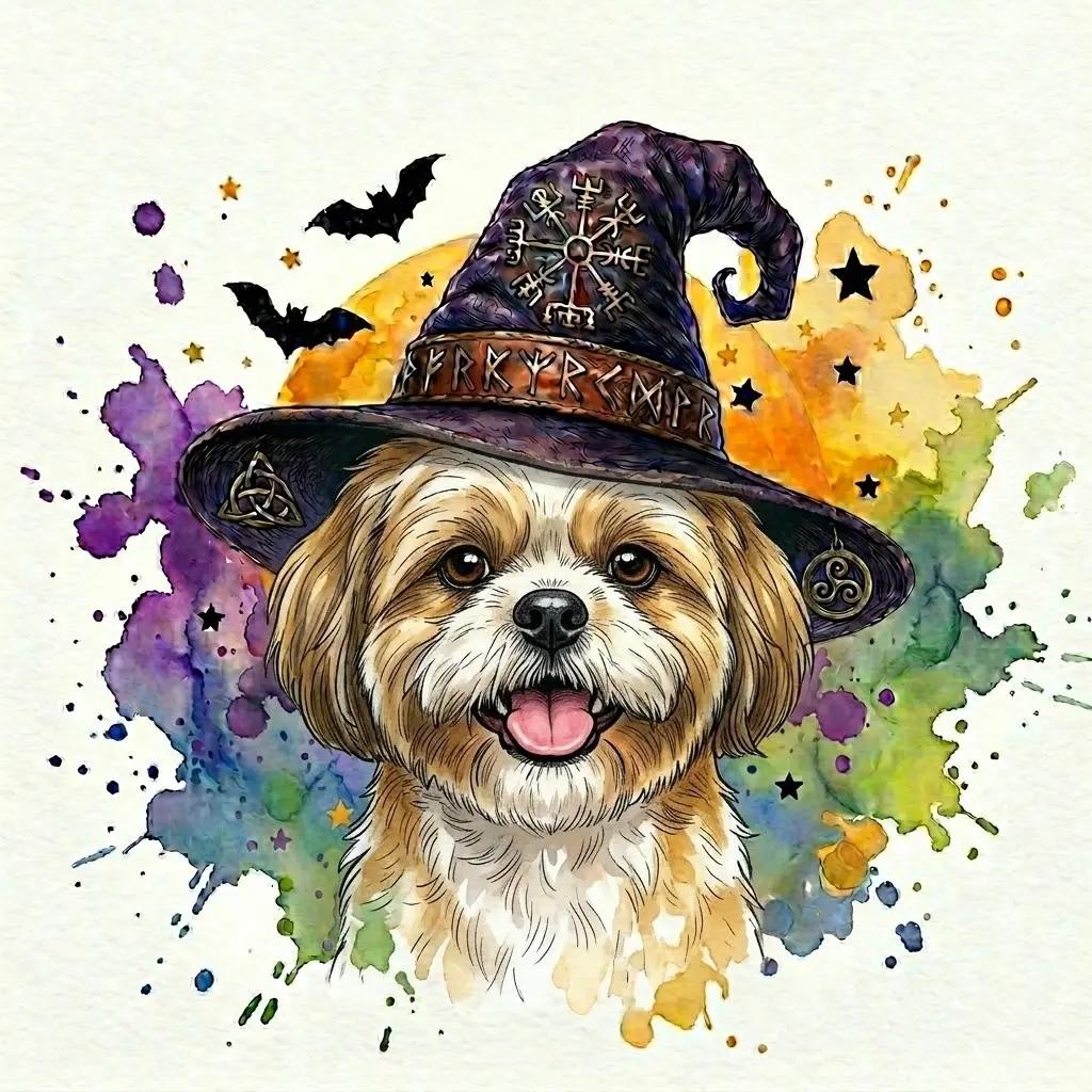 Custom Witch Dog Breed Halloween T-Shirt, Spooky Dog Mom Graphic Tee, Fall Pet Lover Costume Apparel – Shih Tzu