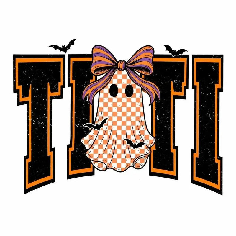 Custom Halloween Family Name Shirt, Personalized Mama Mimi Nana Gigi Auntie Grandma Ghost Bow Graphic Tee, Spooky Fall Gift – TITI